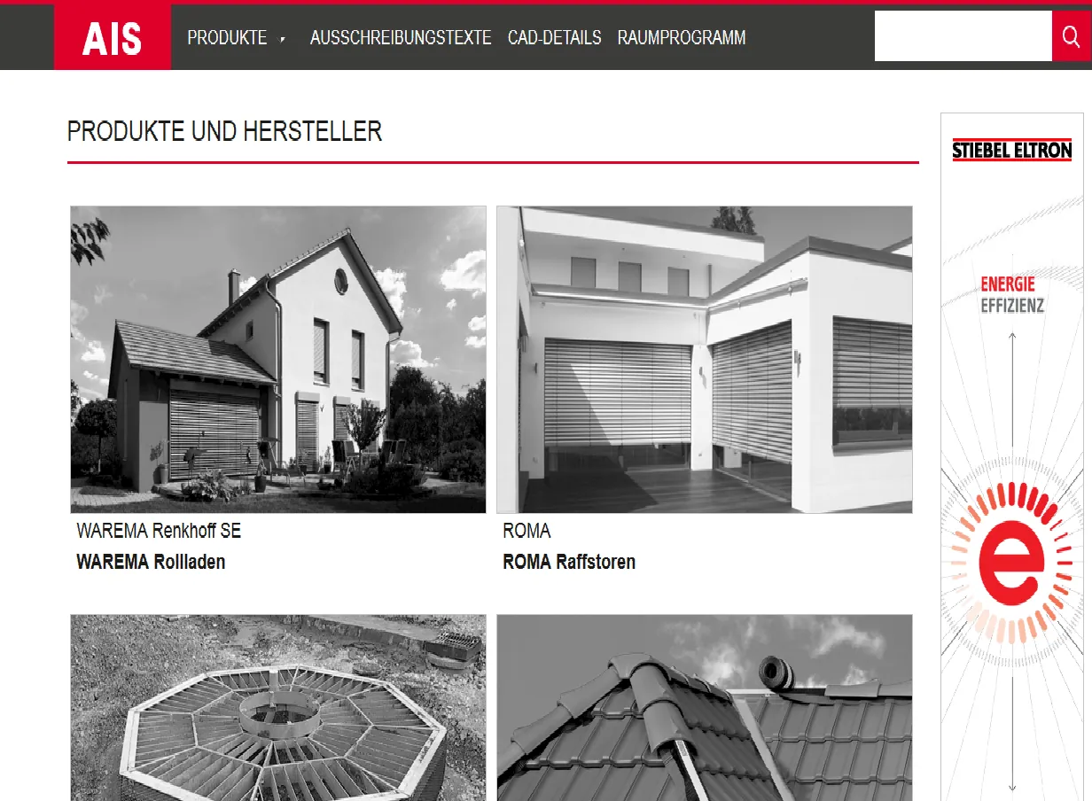 Informationssystem für Architekten in neuem Design