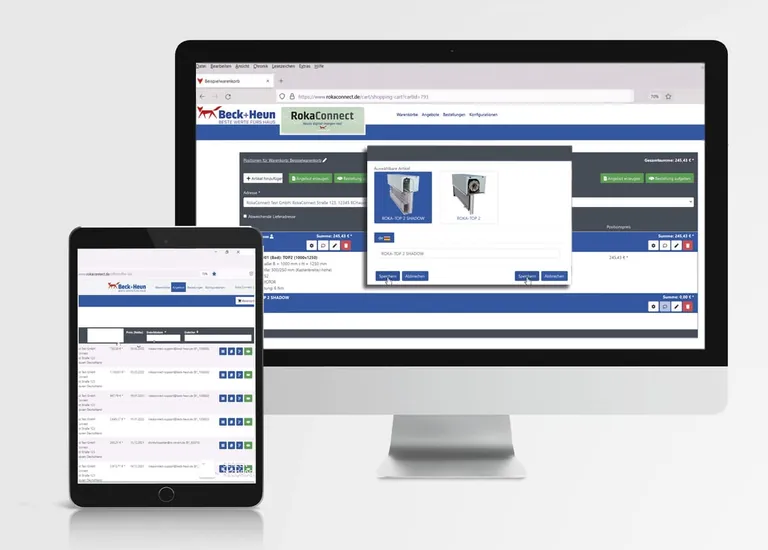 RokaConnect Online-Portal von Beck+Heun