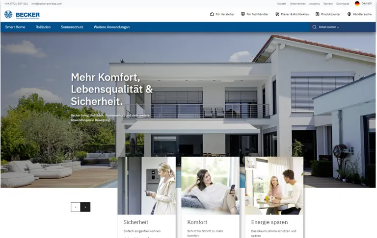 Webseite Becker-Antriebe