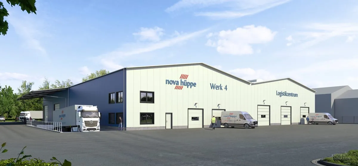 Nova Hüppe baut eine neue Lager- und Logistikhalle