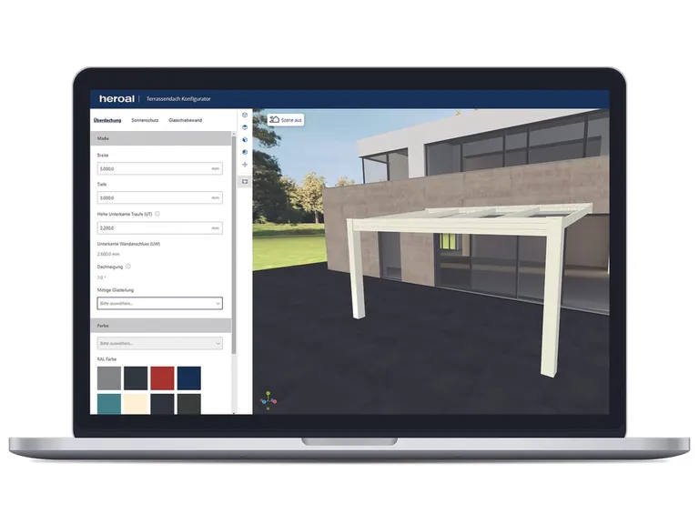 Heroal Terrassendach Konfigurator
