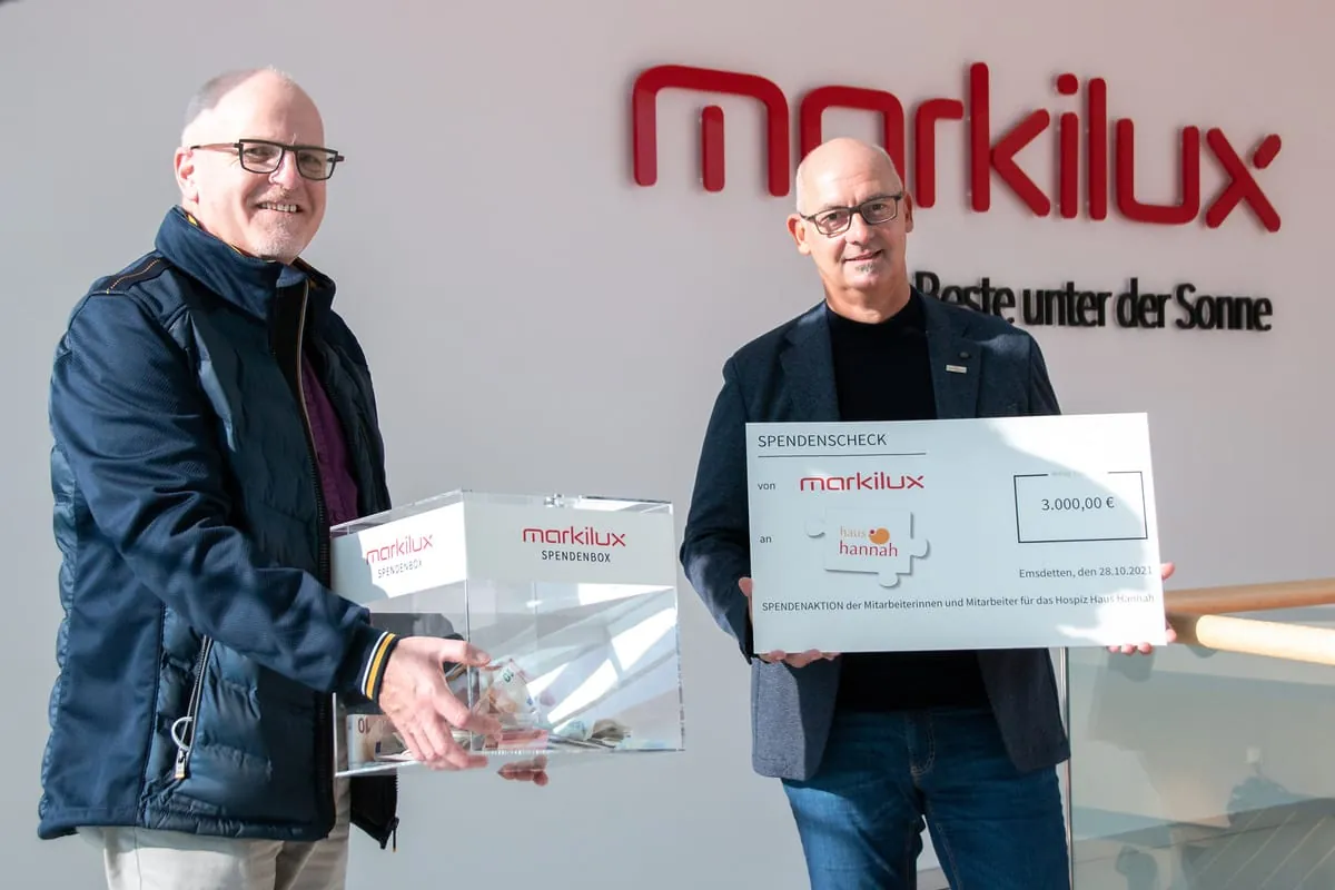 Markilux: Belegschaft sammelt Geld für Hospiz