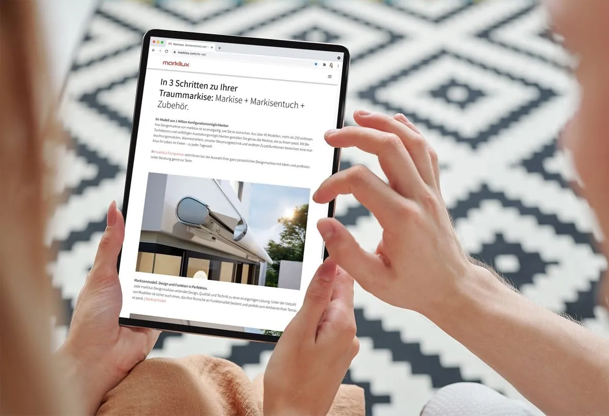 Markilux gestaltet Webauftritt kundenfreundlicher