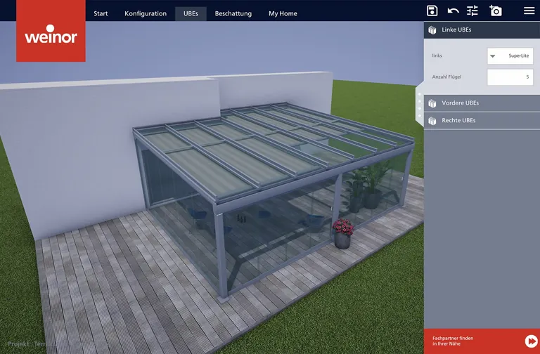 Weinor 3D Designer 2.0: einfache und intuitive Terrassen-Visualisierung