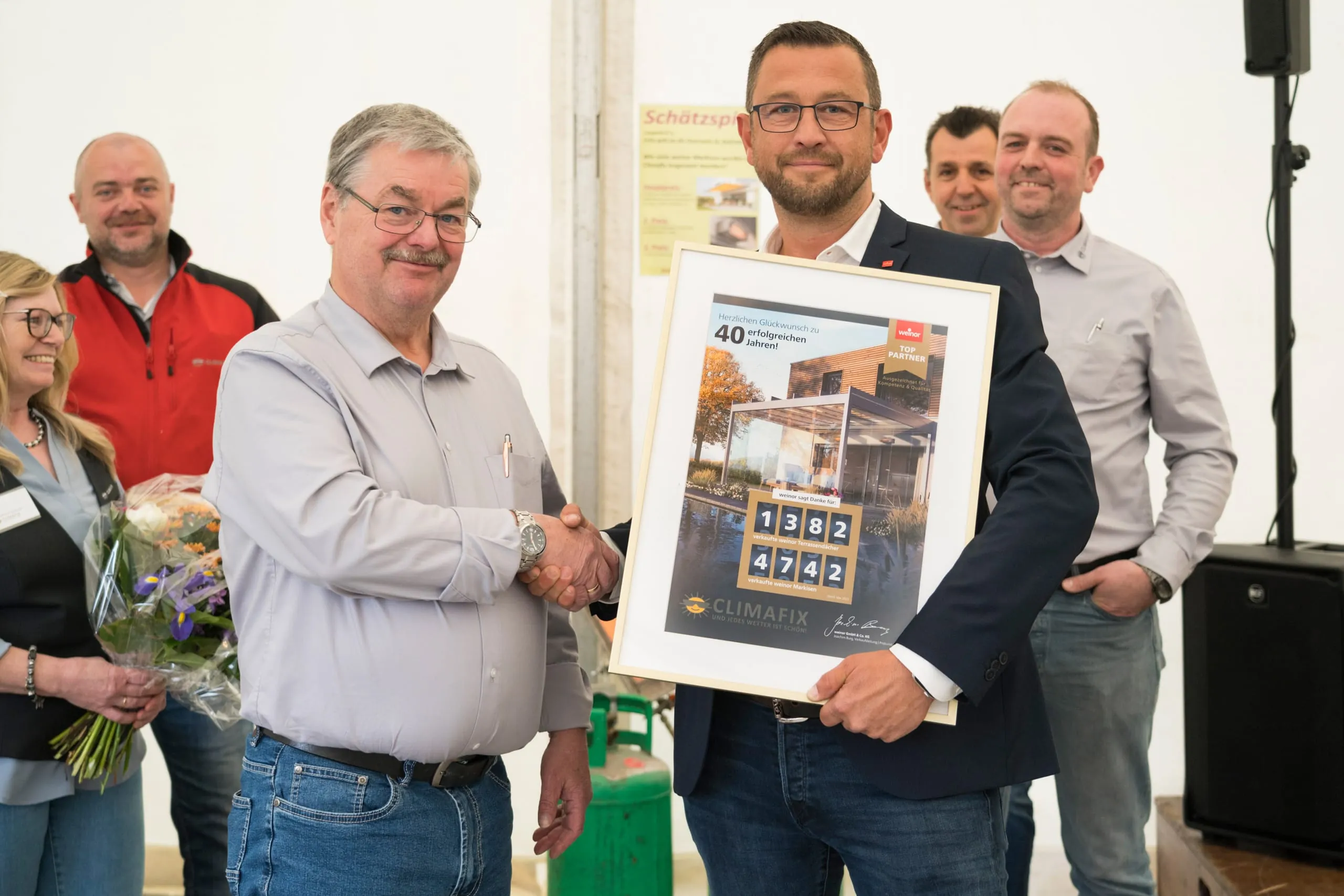 Weinor gratuliert Fachpartner Climafix