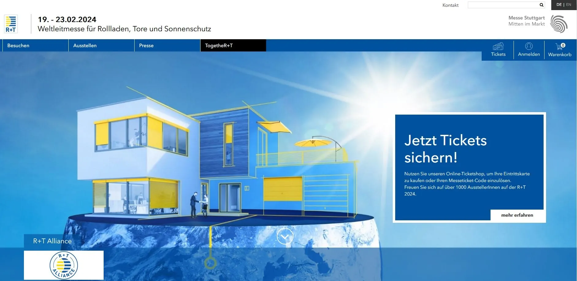 Mit sicht & sonnenschutz kostenlos zur R+T 2024