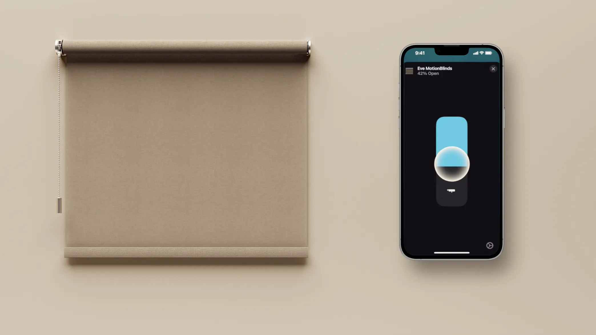 Sie können das Rollo auch mit der Home-App von Apple steuern und automatisieren.