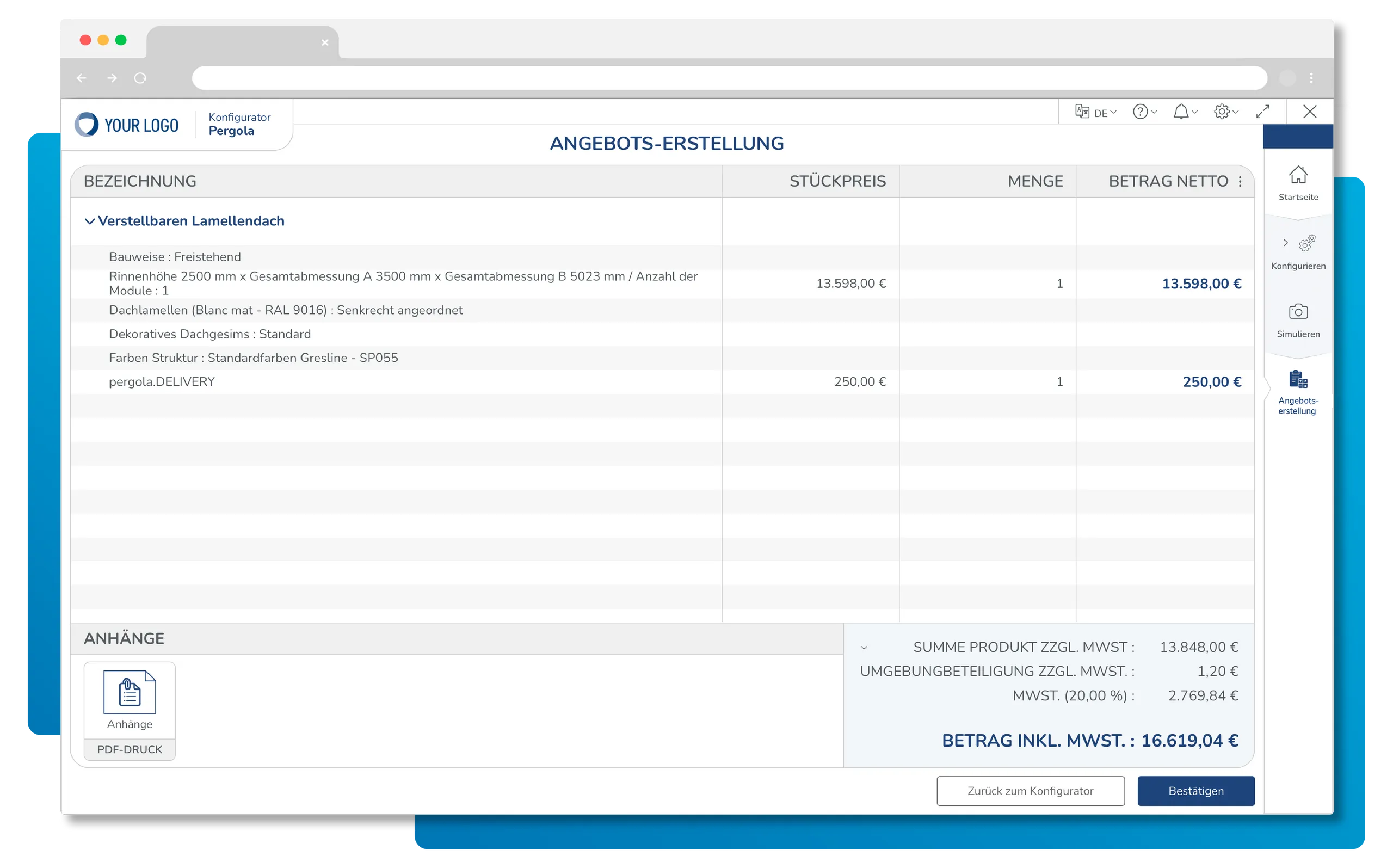 Sobald der Kunde das Angebot angenommen hat, lösen Sie die Bestellung aus. Die Myconfigurator-Lösung lässt sich über APIs oder anpassbare Datenexporte sowohl in das Informationssystem des Herstellers als auch in das System des Wiederverkäufers integrieren. Der Wiederverkäufer kann dem Hersteller eine Bestellung über EDI weitergeben, welche dieser dann in sein ERP-System übertragen kann.