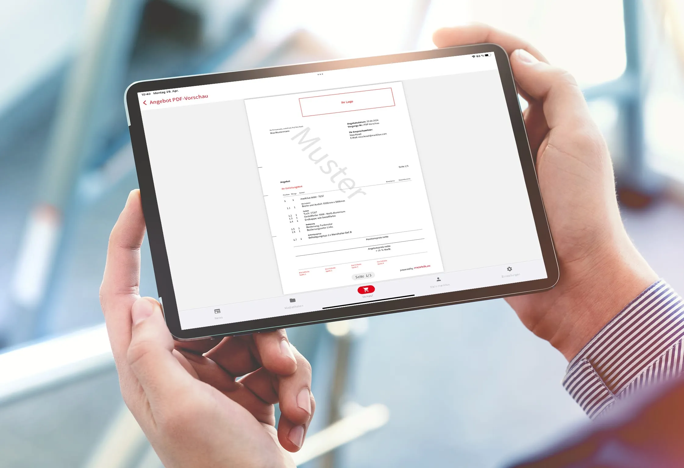 Markilux erweitert Fachpartner-App um neue Funktion