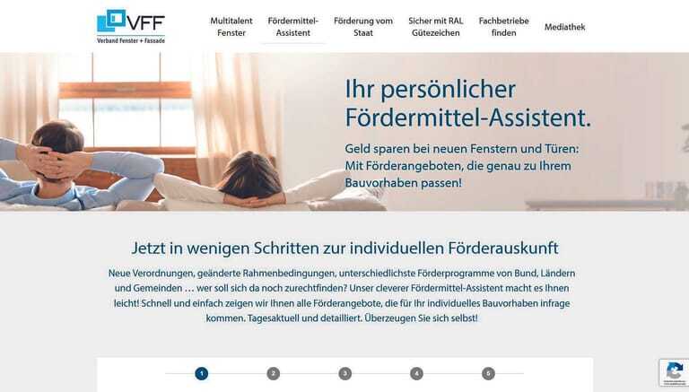 Der VFF-Förderassistent steht kostenlos auf fenster-können-mehr.de/foerdermittel-assistent zur Verfügung.