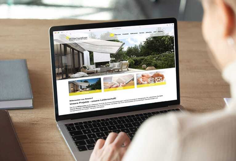 Den Webservice von Markilux nutzen schon eine Reihe an Fachbetrieben. Wie eine fertige Website aussehen kann, zeigt das Beispiel des Unternehmens Willenweber aus Betzdorf.