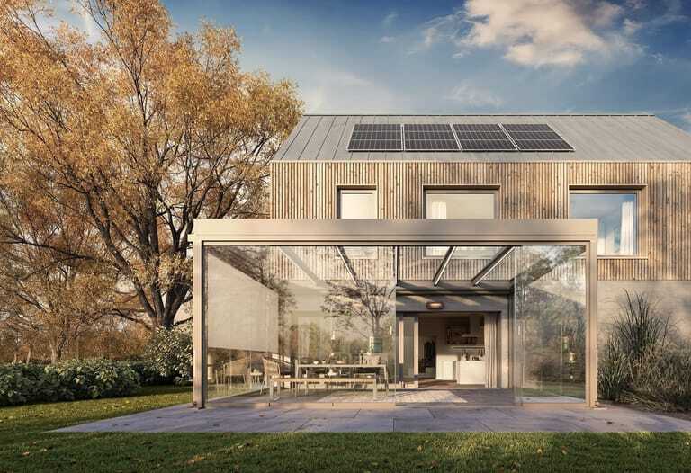 Neuheit: Das Dachsystem Terrazza Pure Max erlaubt sieben Meter Spannweite ohne Mittelpfosten.