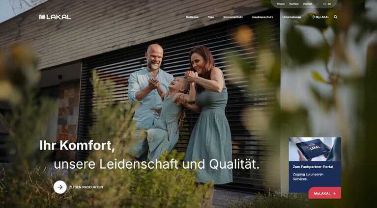 Die neue Website von Lakal ist auf Nutzerfreundlichkeit, Inspiration und Mehrwert fokussiert.