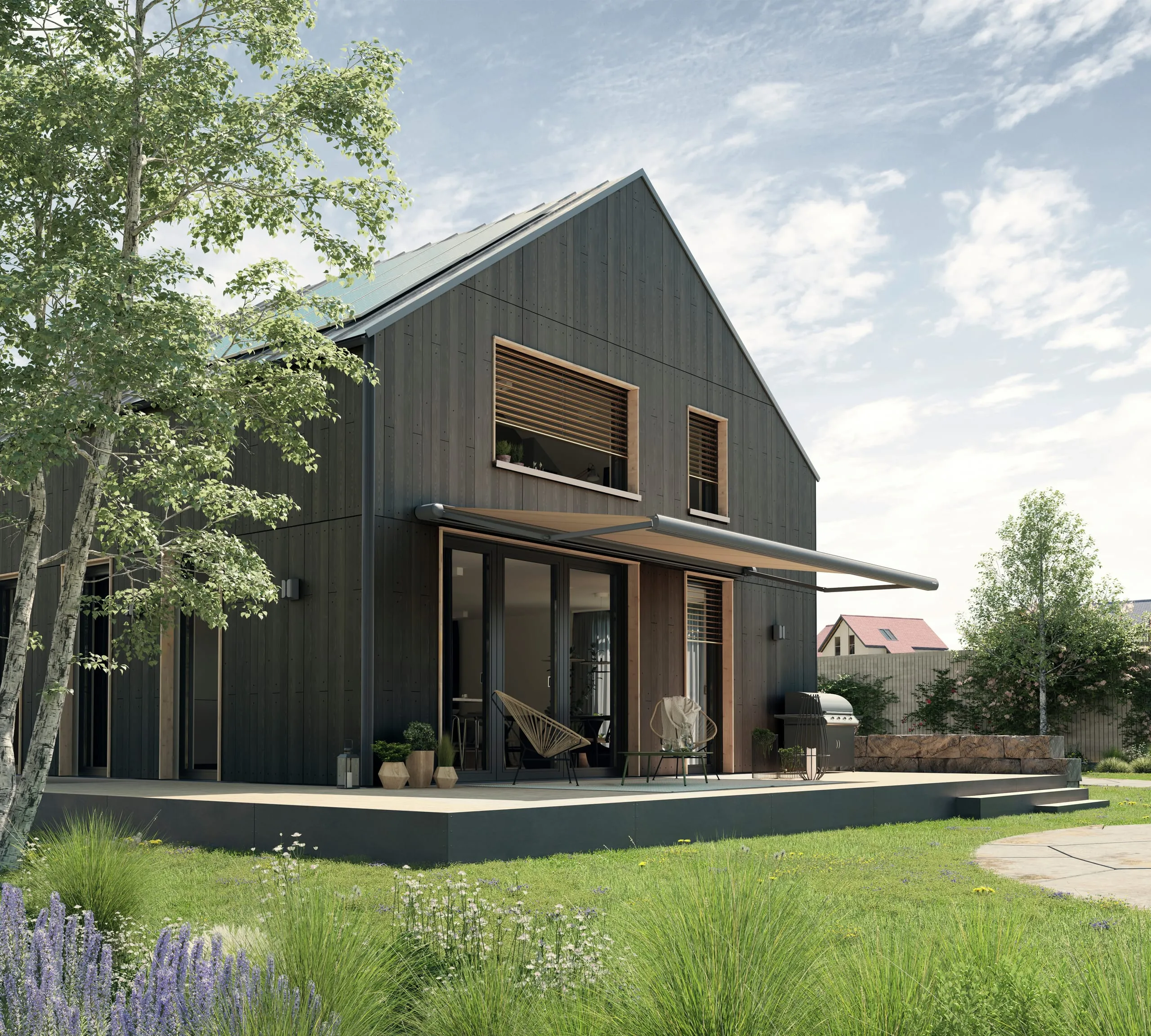 Design-Markise mit neuer Formensprache